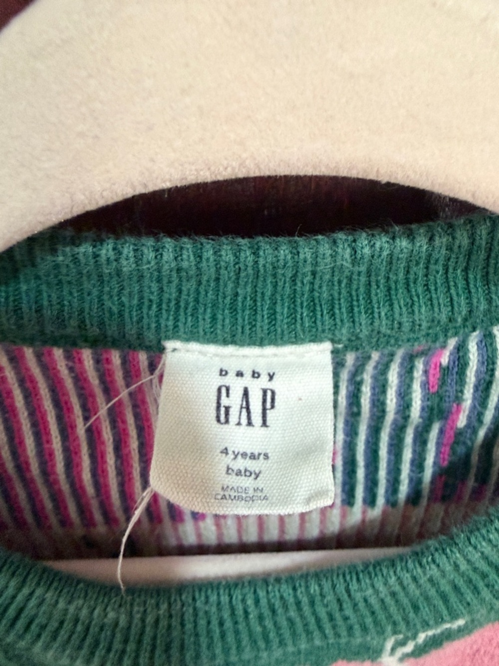 GAP Girls' Green Butterfly Knit Sweater - Picture 3 of 4